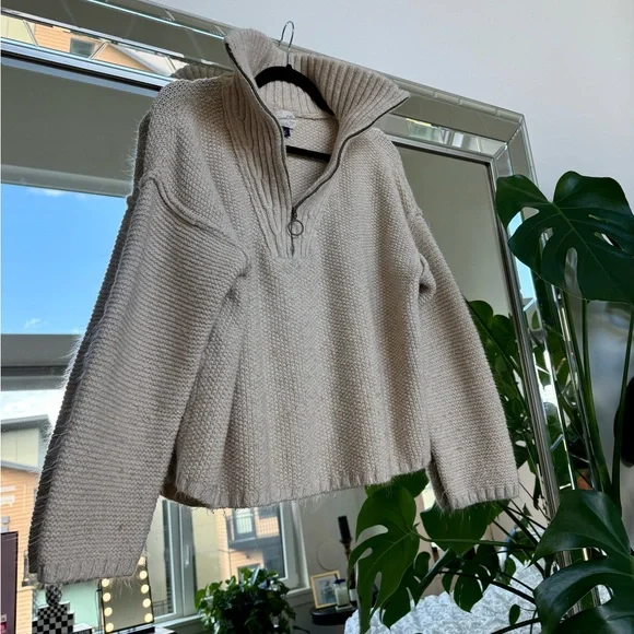 Universal Thread 1/4 Zip Cream Sweater - Picture 7 of 9